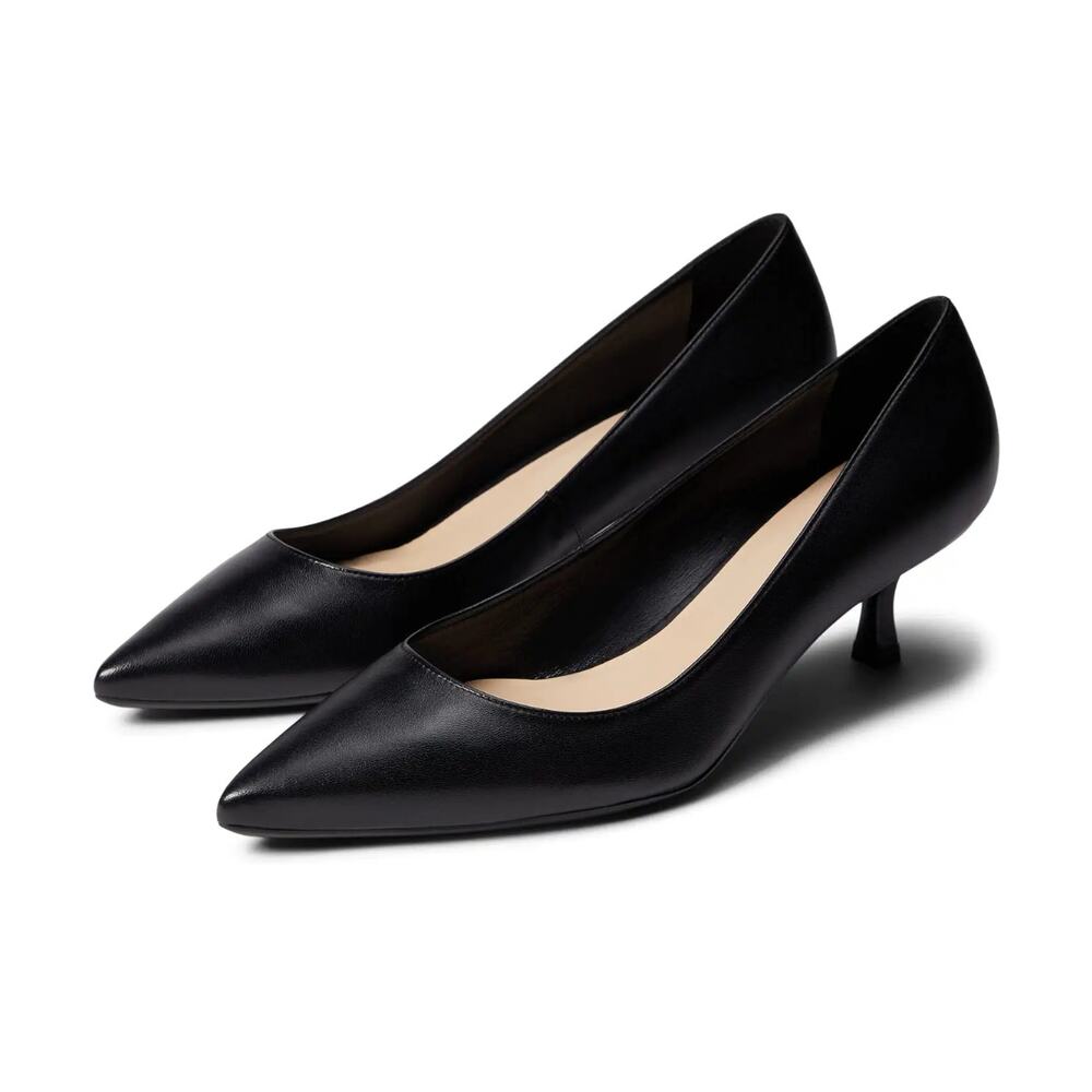 Ted Baker Women's Madylen Pumps US 9.5 EU 39.5 Black Leather Kitten Heel NWOB